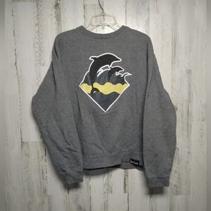 Pink + Dolphin Women's Large Gray Sweatshirt